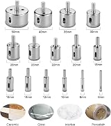 flintronic Diamond Drill Bit Set 15PCS 8-50mm Glass Tile Marble Ceramic view 2