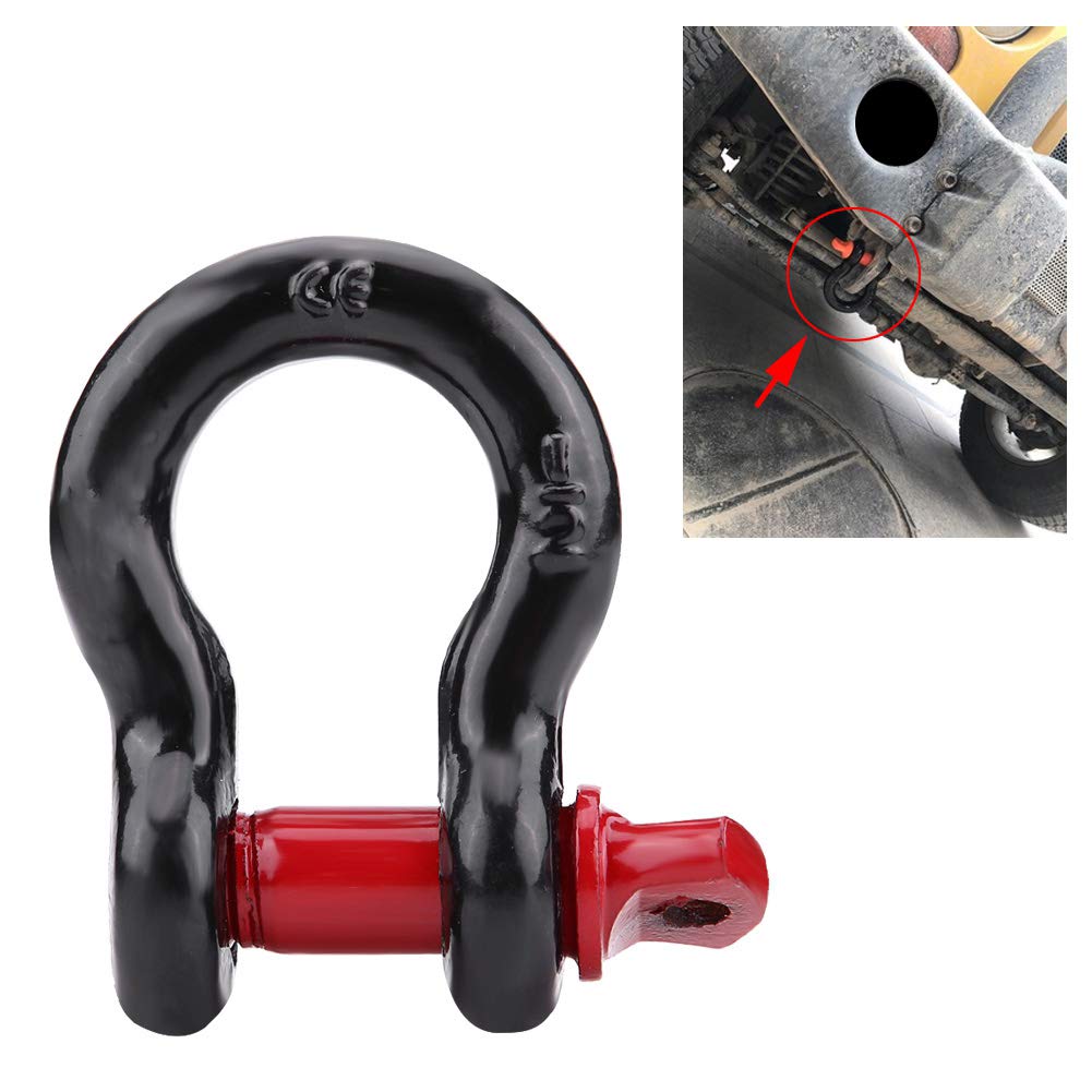 2pcs Shackles Rugged Heavy Duty D Ring 2 Sizes Choose for Vehicle Recovery Towing Stump Removal Accessory for Suitable for most of UTV/ATV (Option : 2T / 4400lbs, 4.75T / 10,000lbs)(2T)