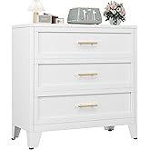 Ckzbx Metal Dresser for Bedroom 3 Drawers Dresser Metal Storage Organizer,34.25" H Drawer Chest, Closet Organizers for Living Room, Hallway, Closet