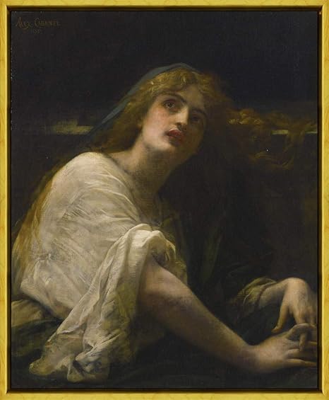 Amazon.co.jp: Alexandre Cabanel フレーム ジクレー キャンバスに印刷 -有名な絵画 美術品 ポスター-再生 壁の装飾  ハングする準備ができて(マグダラのマリアの墓) #XLK: ホーム&キッチン