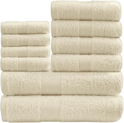 GC Gaveno Cavailia 10 Piece Towel Bale Set 450 GSM Cream
