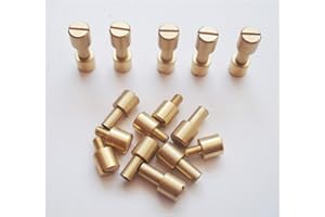 5AFASHION 10 Sets/lot Corby Bolts Fasteners,EDC Knives Maker Screws,Tactics Lock Rivet,DIY Knife Handle Fastener Revits (Brass)