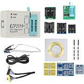 HiLetgo EZP2019+ Upgraded High Speed USB SPI Programmer Support 24 25 93 25 EEPROM Flash BIOS Full Set with 12 Sockets Adapters WIN7&amp;WIN8