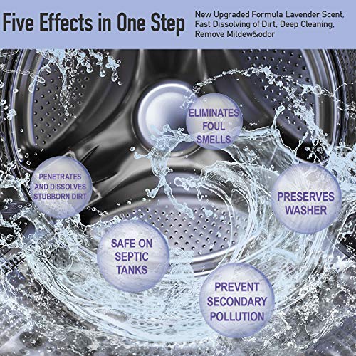 Hiwill Washing Machine Cleaner Effervescent Tablets, Solid Washer Deep Cleaning Tablet, Triple