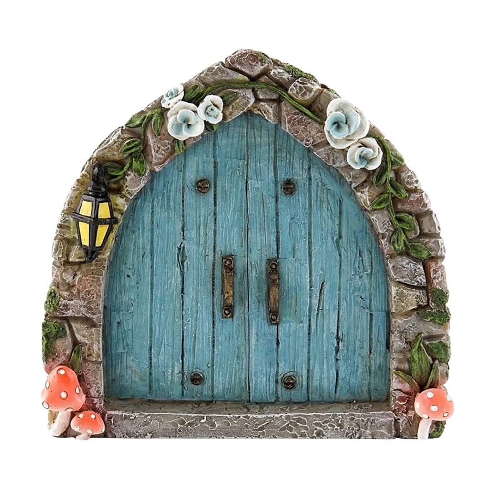 FITBEST Fairy Door and Windows for Trees, Fairy Tree in The Dark Yard Art Sculpture Decoration for Kids Room, Wall and Trees Outdoor | Miniature Fairy Garden Outdoor Decor Accessories