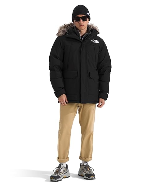 THE NORTH FACE MEN’S MCMURDO PARKA | WATERPROOF WINTER JACKET, 600 FILL WATERFOWL DOWN INSULATION, ADJUSTABLE 3 PIECE HOOD, TNF BLACK/TNF BLACK, MEDIUM