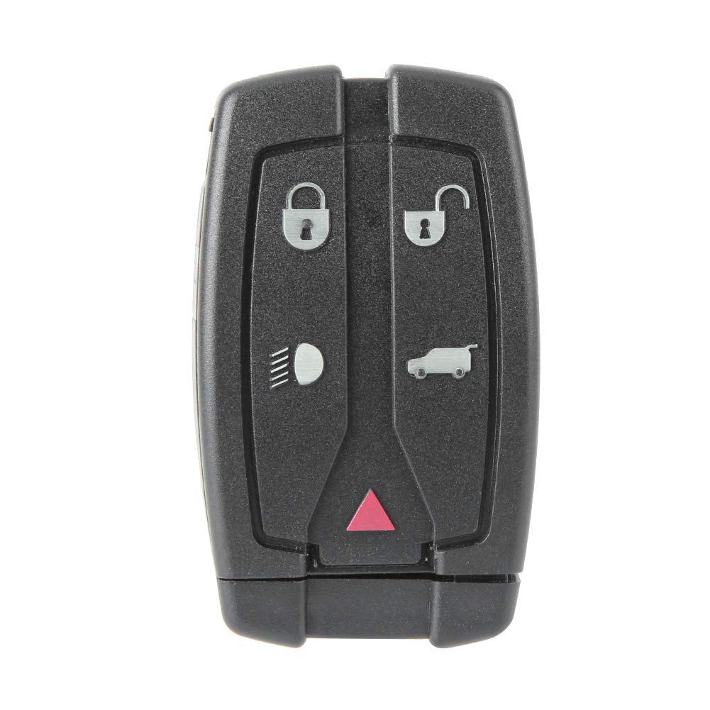 Key Fob Case,5-Button Smart Remote Key Fob Case Shell with Embryo Replacement for Range Rover Sport Land Rover Discovery