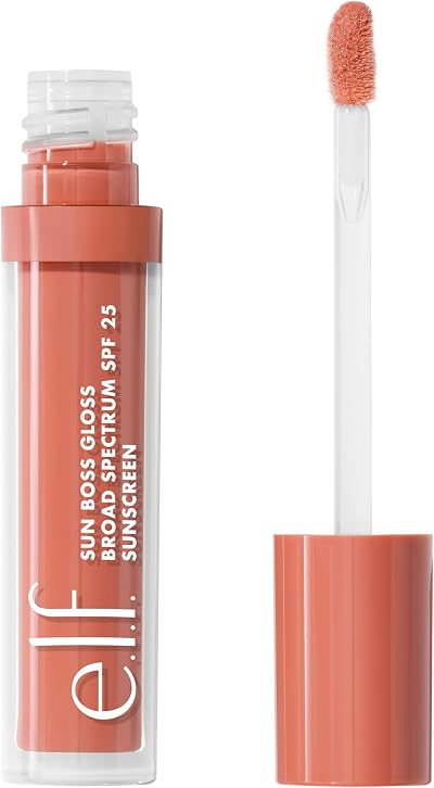 e.l.f. Sun Boss Gloss SPF 25 Peachy Kween Lip Gloss Vegan Cruelty-Free
