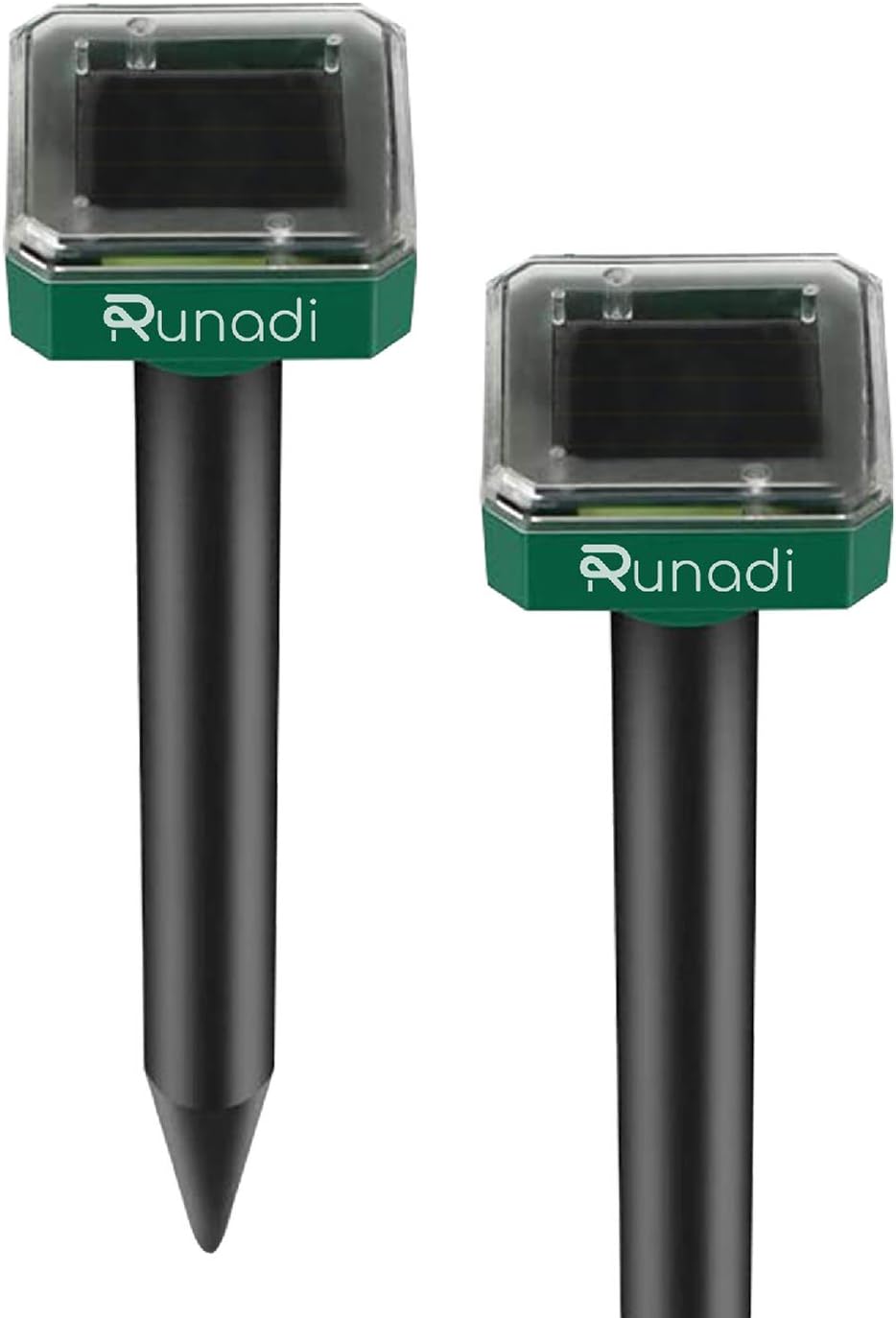 RUNADI Mole Repellent 2 Packs - Outdoor Insect Deterrent - Solar Powered Snake Remover for Mole, Vole, Gopher, Snakes and Other Animals : Garden & Outdoor
