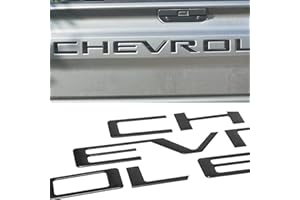 JHAZE Tailgate Inserts Letters Compatible for 2019 2020 2021 2022 2023 2024 Silverado, 3D Raised & Strong Adhesive Decals Letters, Tailgate Emblems Inserts Letters - Matte Black
