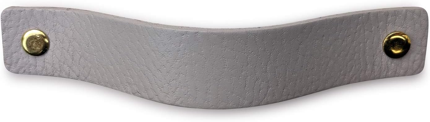 Brute Strength, Leather Handles for Furniture, Light Grey, 6 pcs, 16,5 x 2,5 cm, Cabinet Handle - Image 5