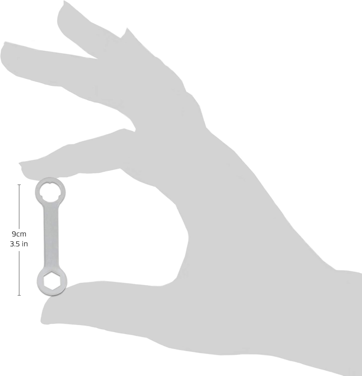 55 Sport Football & Rugby Stud Spanner - Hexagonal/Tri-Tooth, Silver - Image 4