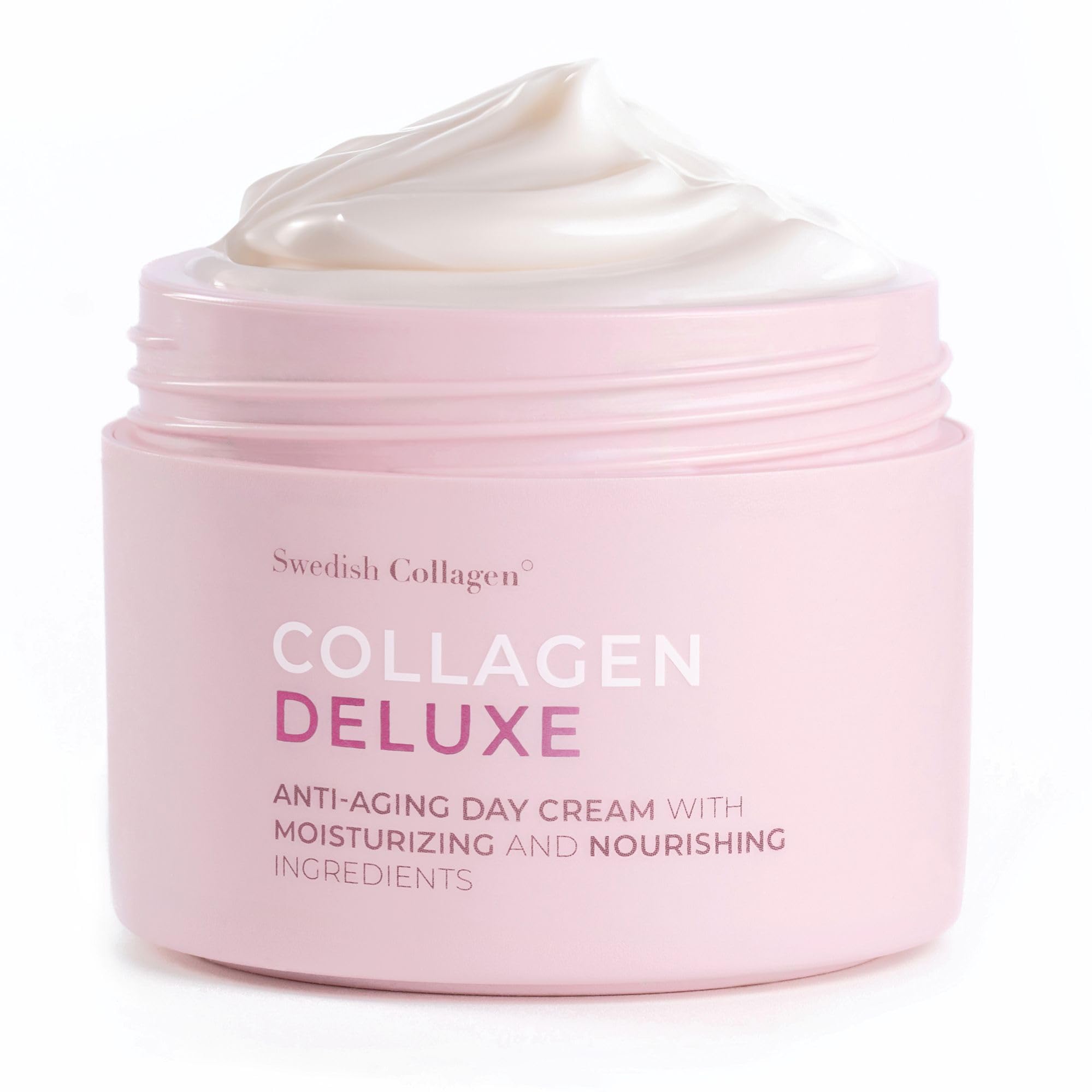 Swedish Collagen Deluxe, 50 ml | Anti-Aging Day Cream with Retinol, Collagen Peptides, Vitamin E and Aloe Vera | Skin Treatment and Face Moisturiser for Hydration and Skin Health — image 1