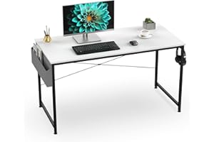 47 inch Computer Desk with Non-Woven Storage Bag, Office Work Desk for Small Spaces, Writing Study, Industry Modern Table for