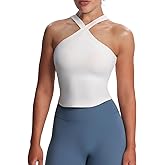 Aoxjox Women's Workout Cross-Neck Sport Bras Fitness Elanor Bra Yoga Crop Tank