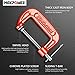MAXPOWER 2 Inch C-clamp, 12 Pieces C Clamps Set, 2-Inch Jaw Opening, Throat Depth 1-3/16-Inch