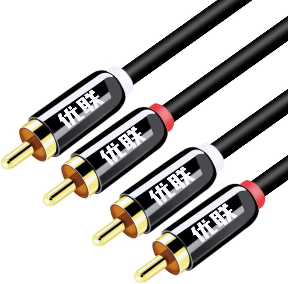 Unnlink 2RCA to 2RCA 10ft/3m Male to Male Stereo Audio