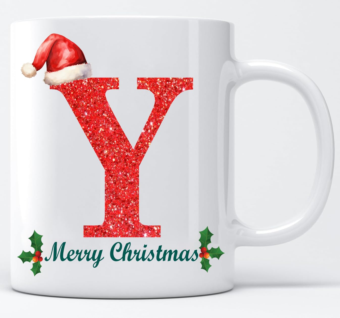 EKAM Personalised Mug Alphabet Letter Y - Initial Mug with Letters - 11oz Ceramic Coffee/Tea Cup Gift for Christmas, Birthday, Secret Santa, Mother’s Day or Father’s Day Gift (Black - Y)