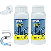 2pc Wild Tornado Sink and Drain Cleaner Powder - Powerful Pipe Dredge for Kitchen & Toilet, Drain Clog Remover, Pipeline Dredging Agent