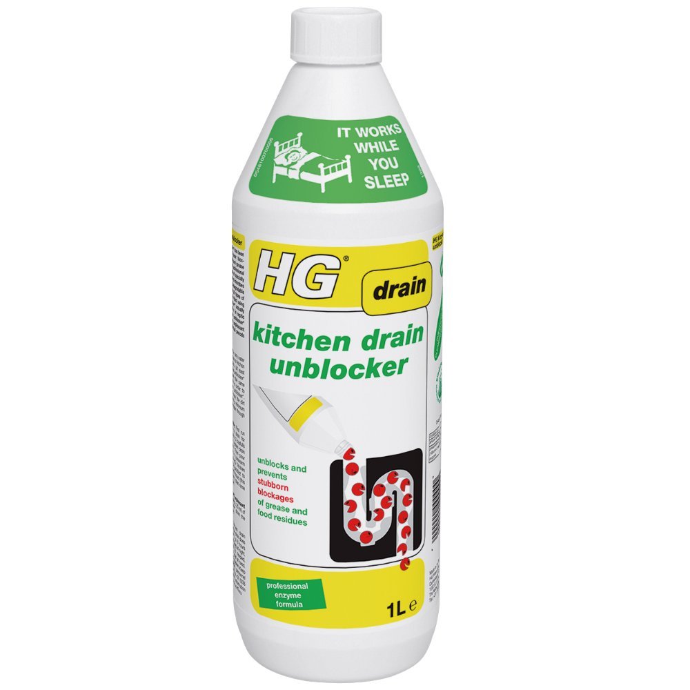 HG Kitchen Drain Unblocker 1L a natural kitchen drain unblocker which
