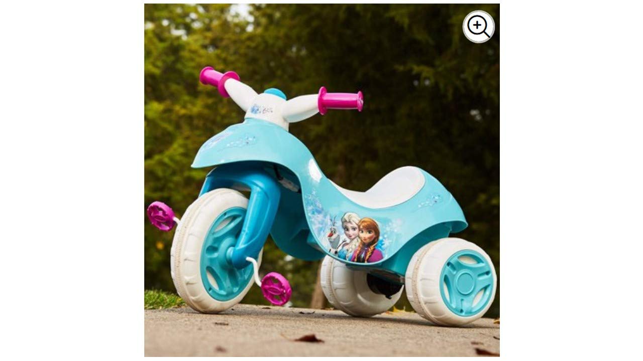 huffy disney frozen 6v dual power tricycle