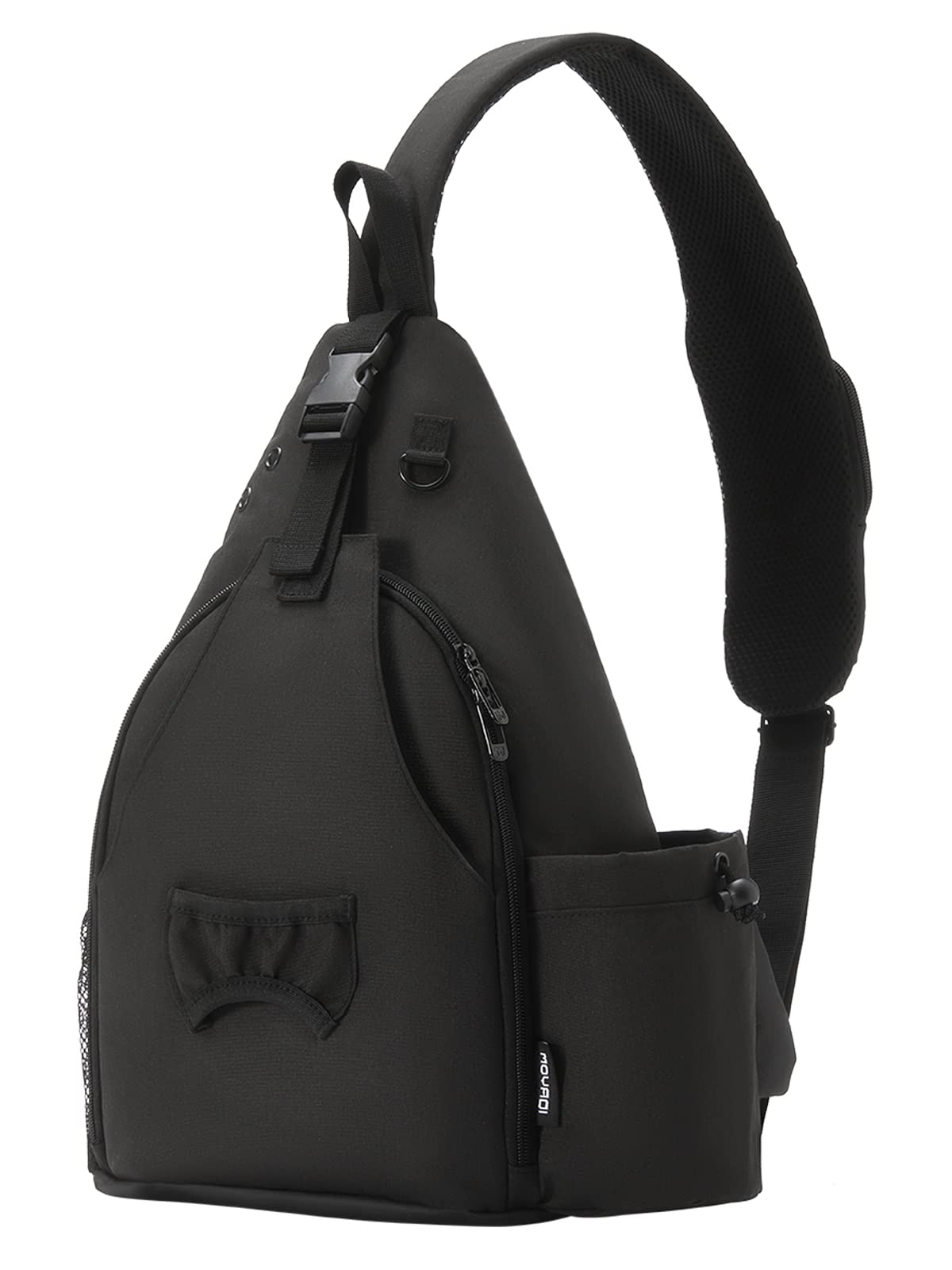 MOYAQI Disc Golf Bag with Retriever Holder and Storage Pockets, Disc Golf Backpack with 8-10 Disc Capacity, Padded Adjustable Strap and Back Panel, Lightweight and Durable (dark0010) - view 2