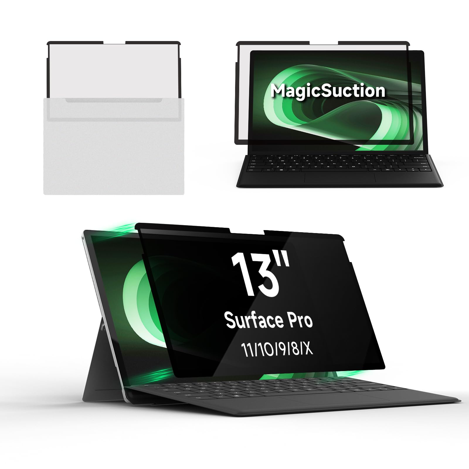 Photo 1 of Laptop Privacy Screen for 13inch Surface Pro 11/10/9/8/X, Removable Computer Screen Anti-Spy Filter Shield for Microsoft Surface Pro 13in