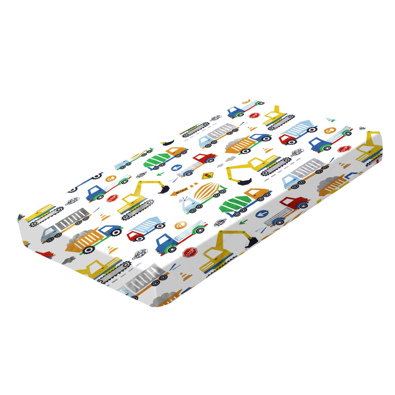 Fitted Crib Sheet for Girl Boys | Bedding For Cot bed | Easy Care Soft Cotton and Dureable, Unique Car Print Crib Sheet-70 x 140 cm