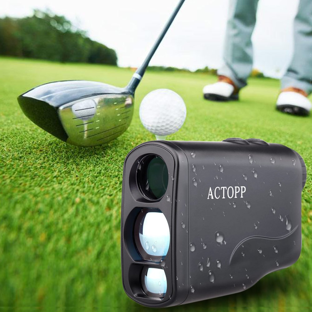 AcTopp Digital Golf Rangefinder Laser Hunting Range Finder Scope with Fog,Horizontal Distance,Height,Scan,Speed Measurement Function,Perfect for Golf ,Hunting and Racing
