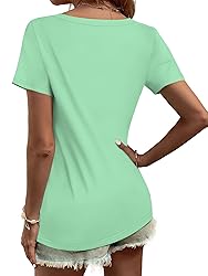 Elesomo Womens Tee Shirts for Summer Loose Casual