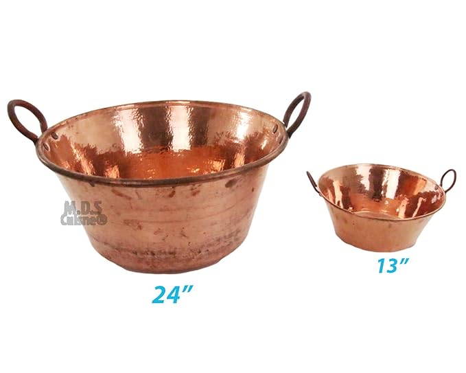 M.D.S Cuisine Cookwares Cazo de Cobre para Carnitas Grande, 24 ...