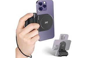 KIORAFOTO Magnetic Smartphone Shooting Holder Phone Hand Grip Handle Snap On Phone Stand with Tripod Mount & Wireless Shutter Remote for iPhone 17 Air 16 15 14 13 12 Pro Max Android Cellphone Video Photography