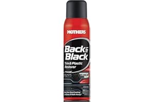 Mothers Back-to-Black Trim & Plastic Restorer, 10 oz. Aerosol — Removes Oxidation, Dirt & Wax Residue – Restores Faded Trim & Provides Long-Lasting Protection (06110)