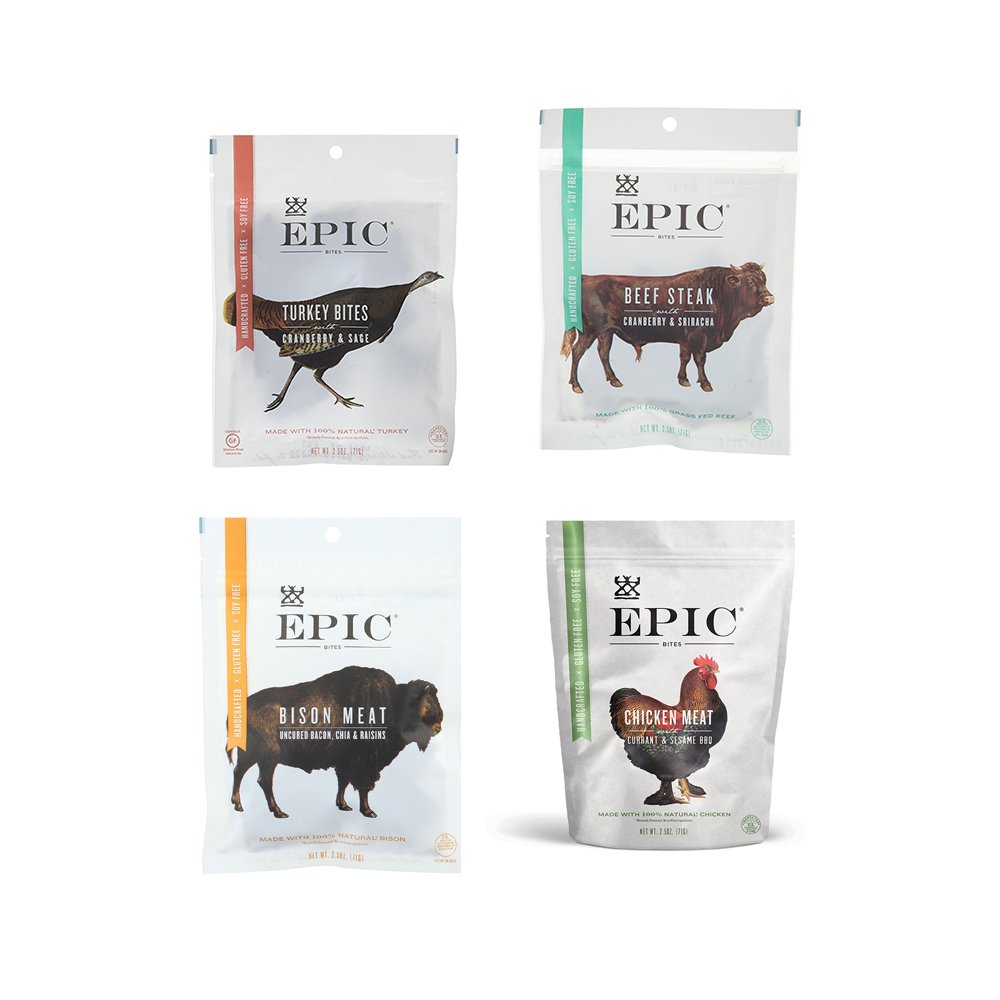 Epic Jerky Bites Bison Meat, Beef Steak, Chicken Meat