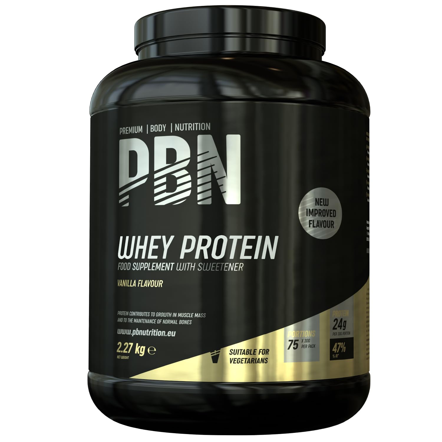 PBN - Premium Body Nutrition Whey Protein Powder 2.27kg Vanilla
