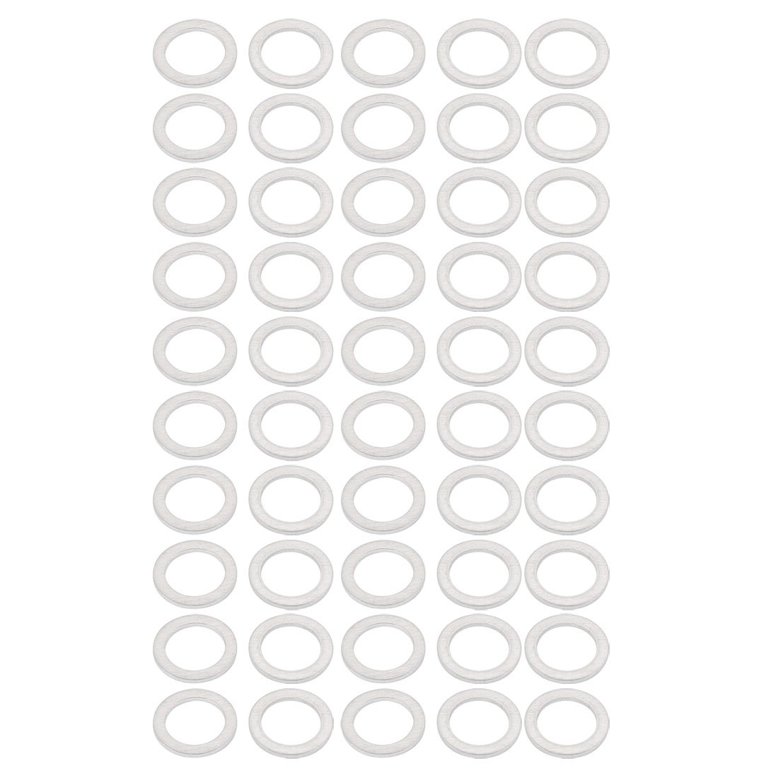 Sourcingmap 10mmx14mmx1mm Motorcycle Hardware Drain Plug Crush Aluminum Washer Seals 50pcs