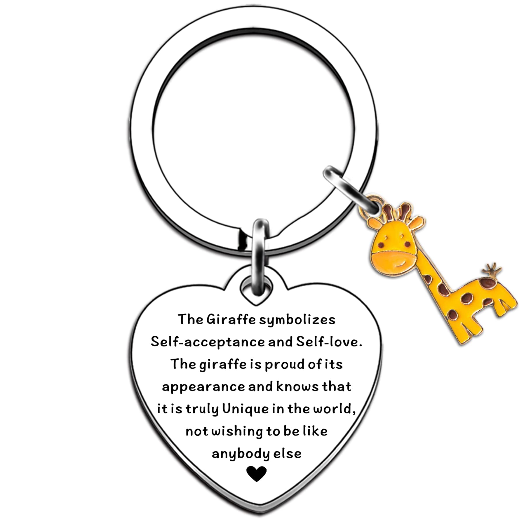 JMIMO Giraffe Gifts Giraffe Keyrings for Women Men Spiritual Themed Keychain Gifts for Religious Giraffe Lovers Inspirational Gifts Let Your Faith Be Taller Than Your Fears