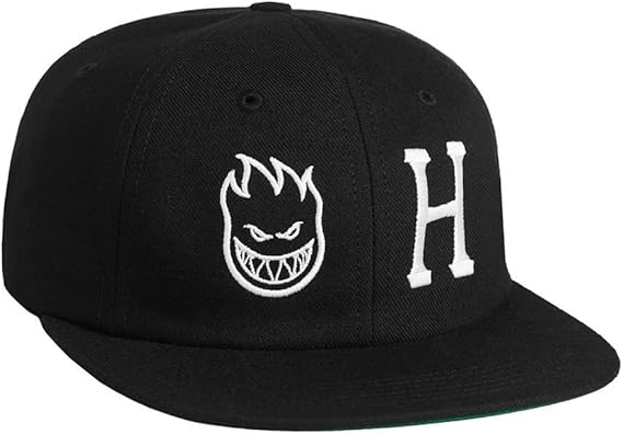 Amazon ハフ Huf Ht Huf X Spitfire 6 Panel キャップ ブラック ホワイト グレー ストリート Cap スケーター プレゼント ギフト 誕生日 メンズ 帽子 人気 Black 並行輸入品 キャップ 通販