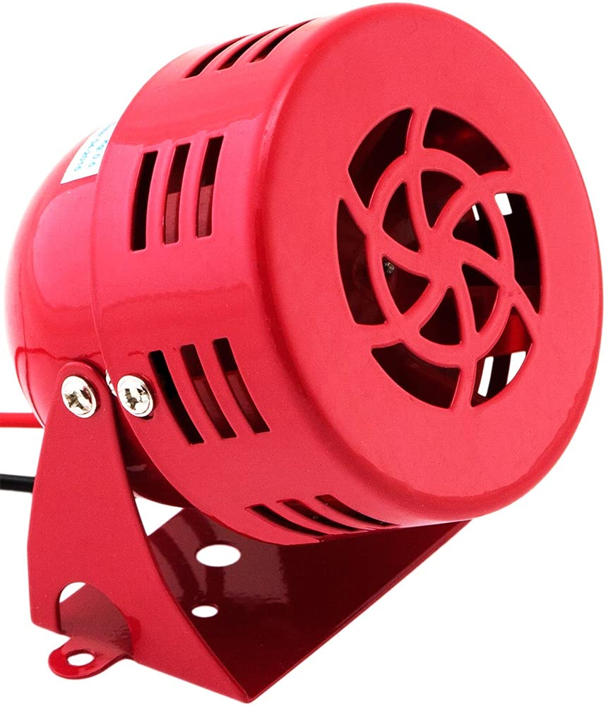 Vixen Horns Loud Electric Motor Driven Horn/Alarm/Siren (Air Raid) Small/Compact Red 12V VXS-9050C