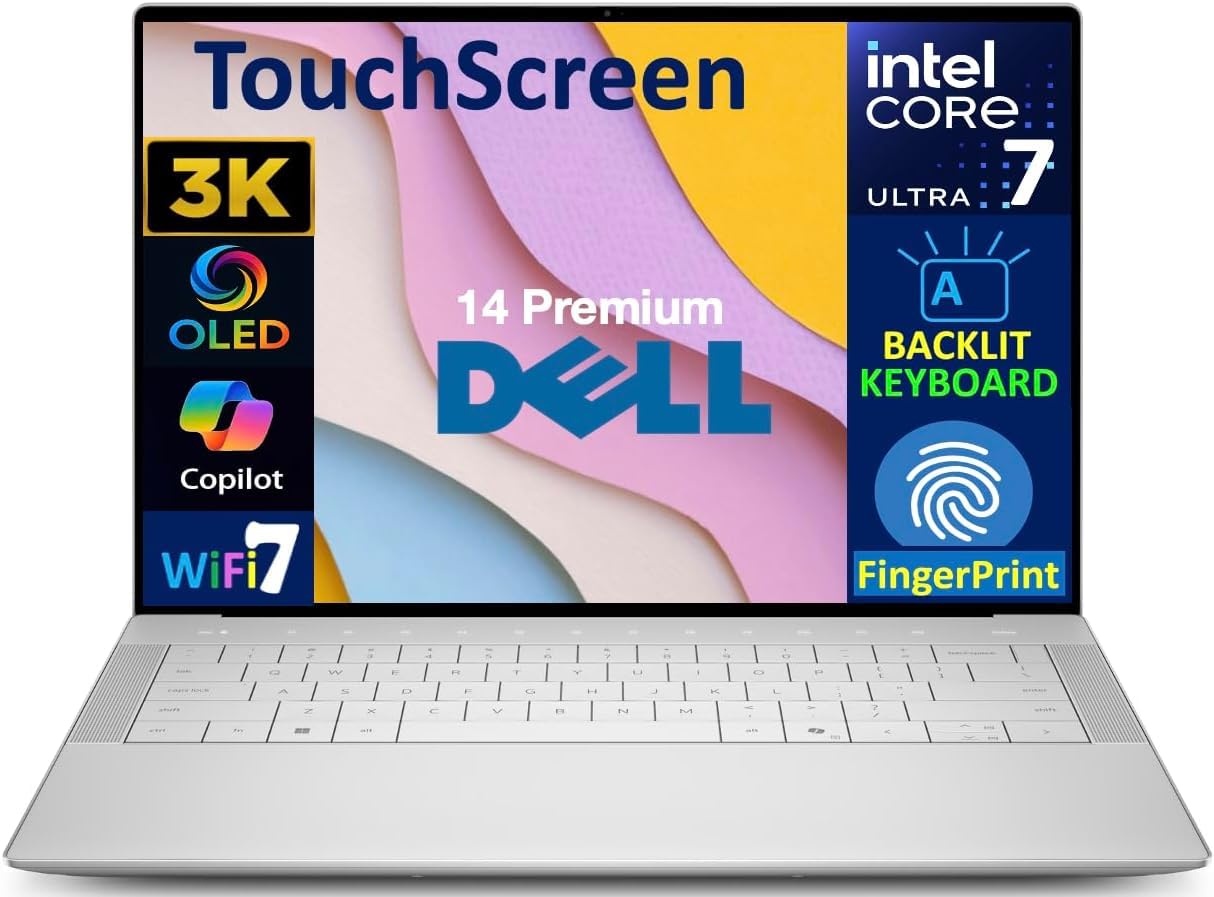 Dell 14 Premium (Next Gen XPS 14) Professional Laptop 14.5 Touch OLED 3.2K Display (Intel Ultra 7-255H, 32GB LPDDR5X, 1TB PCIe SSD, Intel Arc, Backlit KB, Fingerprint, 2 Thunderbolt 4, WiFi 7, W 11 P)