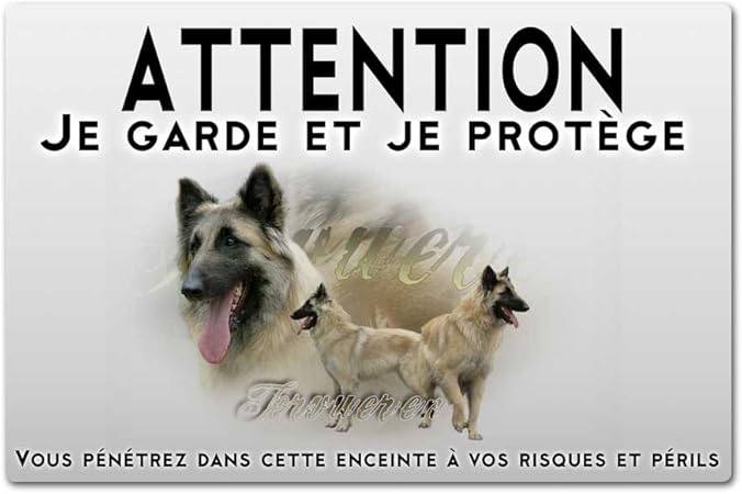 Pets Easy Panneau Attention Au Chien Berger Belge Tervueren