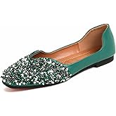 QXCGDYXT Flats Shoes Women Rhinestone Square Fashion Ballet Flats Wedding Flats for Women Comfortable Slip on Low Heel Dress Shoes