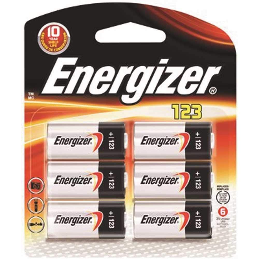 Photo 1 of Energizer EL123BP-6 Lithium Ion General Purpose Battery, 3V, Pack of 6