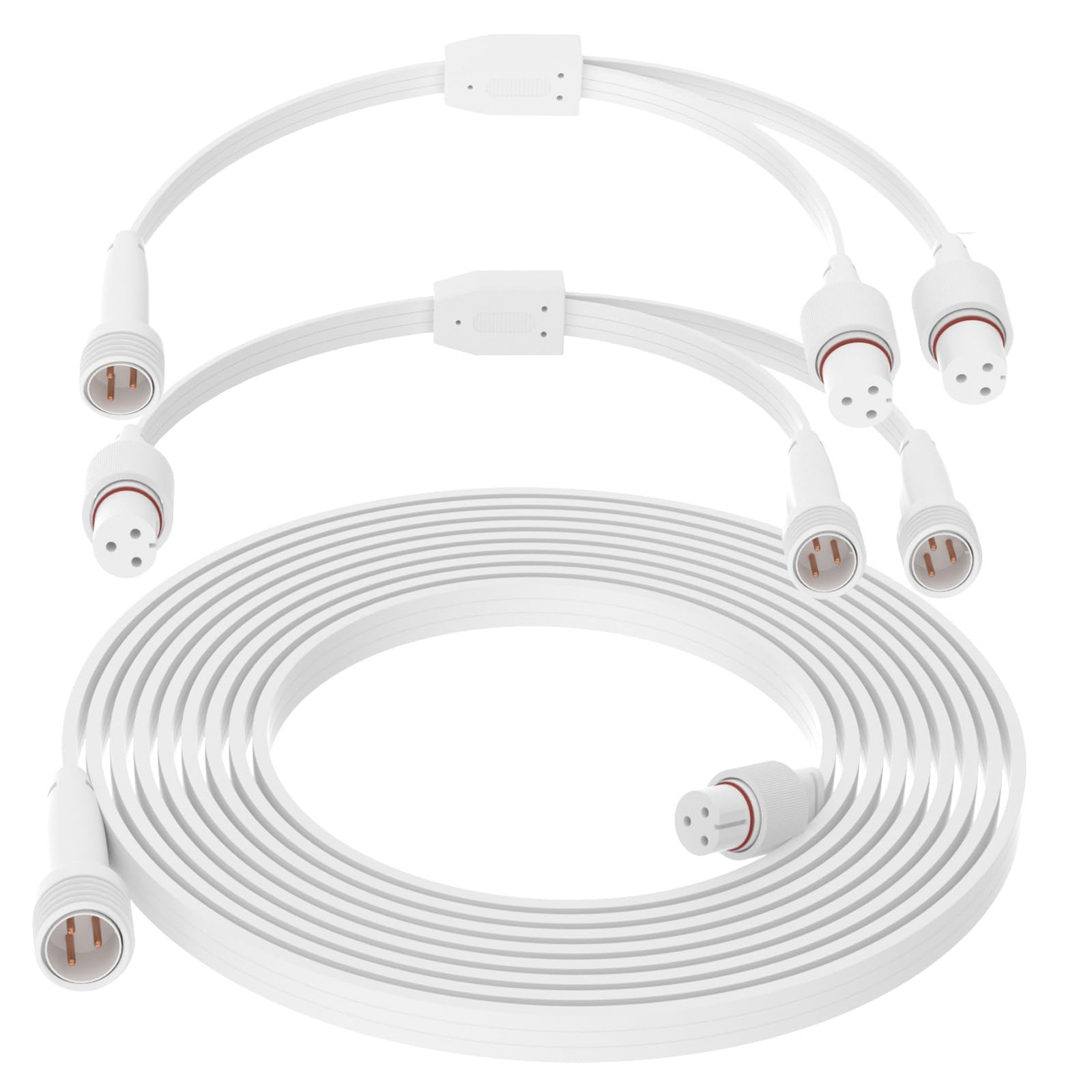 Photo 1 of 32FT Extension Cable Kit for Govee Permanent Outdoor Lighting,Compatible with Govee H705A H705B H705C H706A H706B H706C, 3 Pin Power Cord for Dots String Lights IP68 Waterproof Rating
