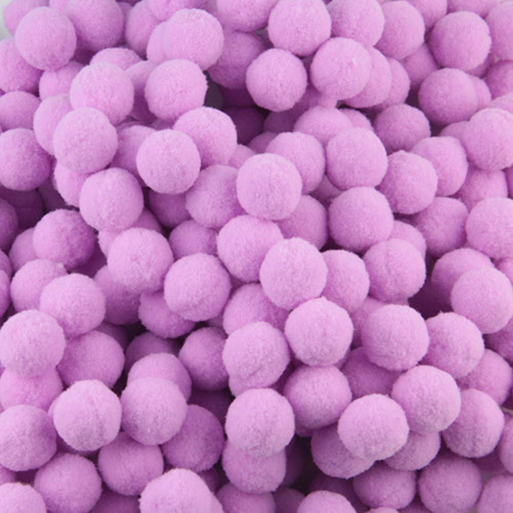 500 Pack Fluffy Pom Poms for Craft,High Density Pompoms Balls for DIY Crafts Jewelry Making Hair Accessories Clothing Hat Embellishment 15mm,Purple
