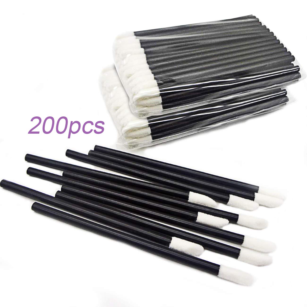Frcolor 100 Pcs Disposable Lip Gloss Brushes Lipstick Wands