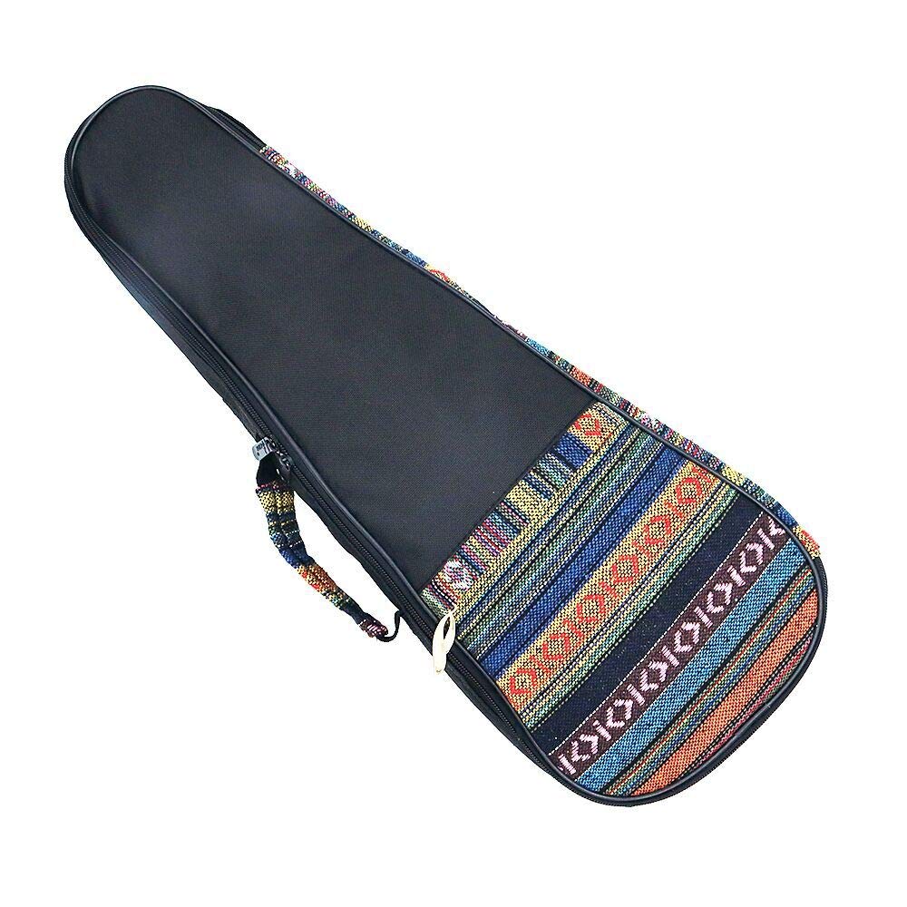 Alnicov Ukulele Case Vintage Style Ukulele Bag Portable 21 Inch Cotton Padded Guitar Backpack with Adjustable Straps