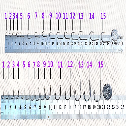 Topconcept Fishing Hook High Carbon Steel Fishing Hook Size with Tackle Box 500Pcs - Thumbnail 2