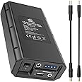 melasta 12V LiFePO4 Battery Pack, 6000mAh Rechargeable Lithium ion Phosphate Battery Power Bank with 12V 9V DC and 5V USB Output, for LED Light Strip CCTV Camera Telescope Mobile (Without Charger)