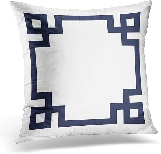 Amazon Com Torass Throw Pillow Cover Cute Preppy Navy Blue And